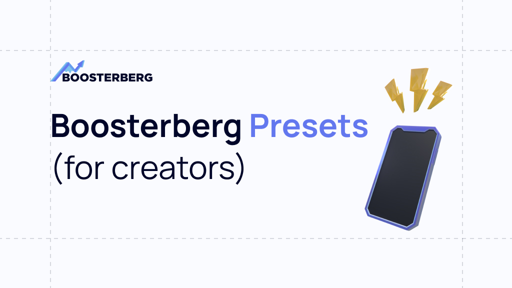 Boosterberg Presets (for creators)