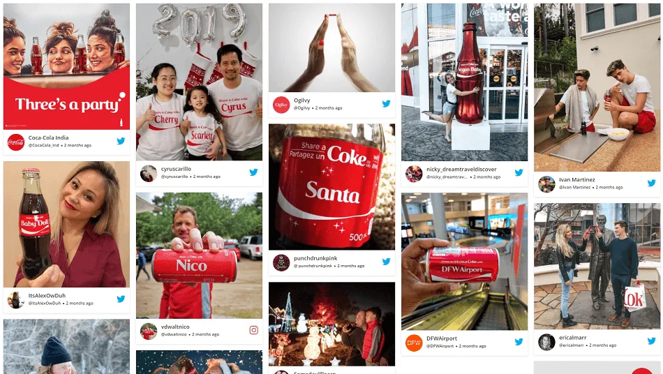 Share a Coke Campaign on Social media